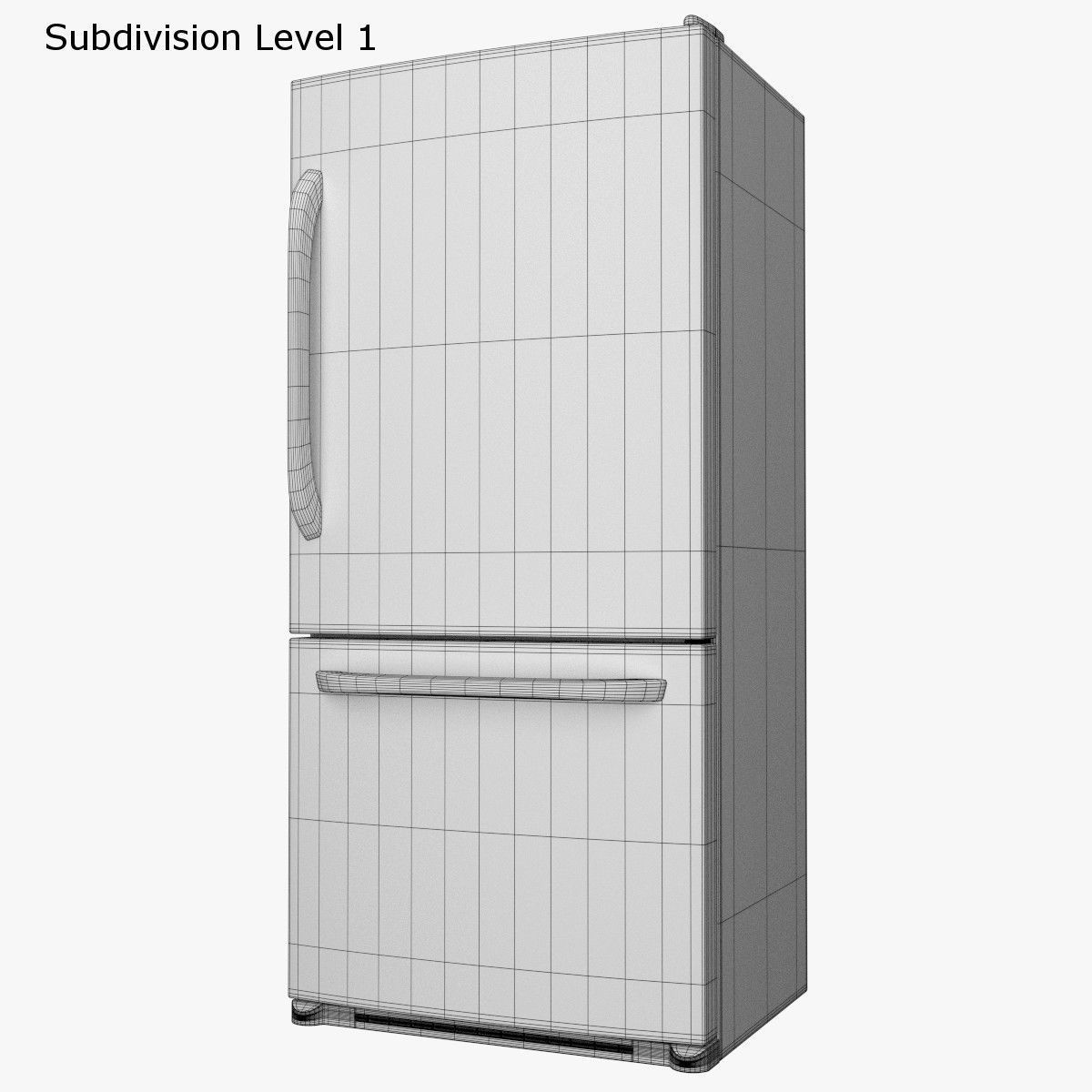 Refrigerator 2 freezer 3D model_9