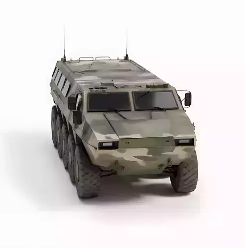 Modern 8x8 Armored Personnel Carrier APC 3D Model