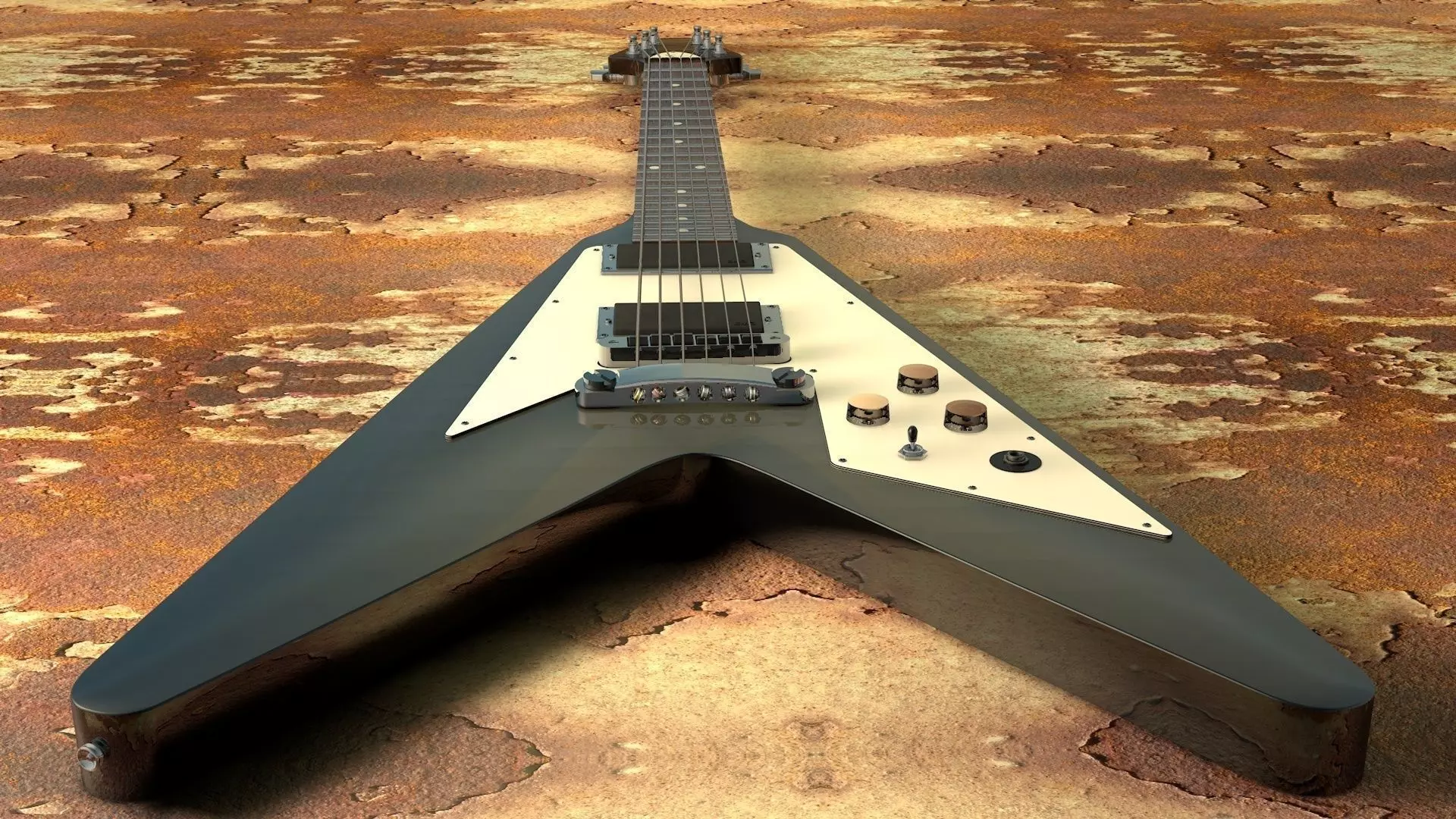 Kirk Hammett - Flying V 3D model_0