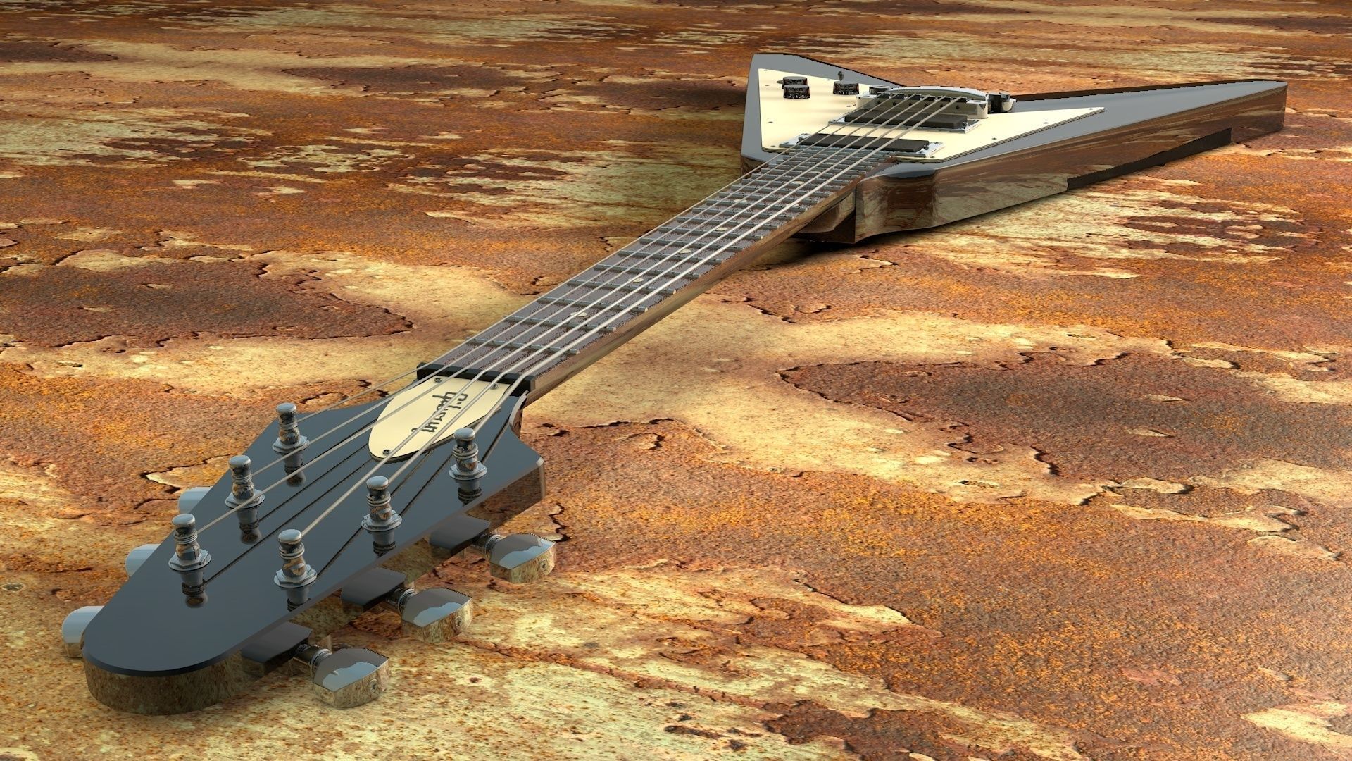 Kirk Hammett - Flying V 3D model_1