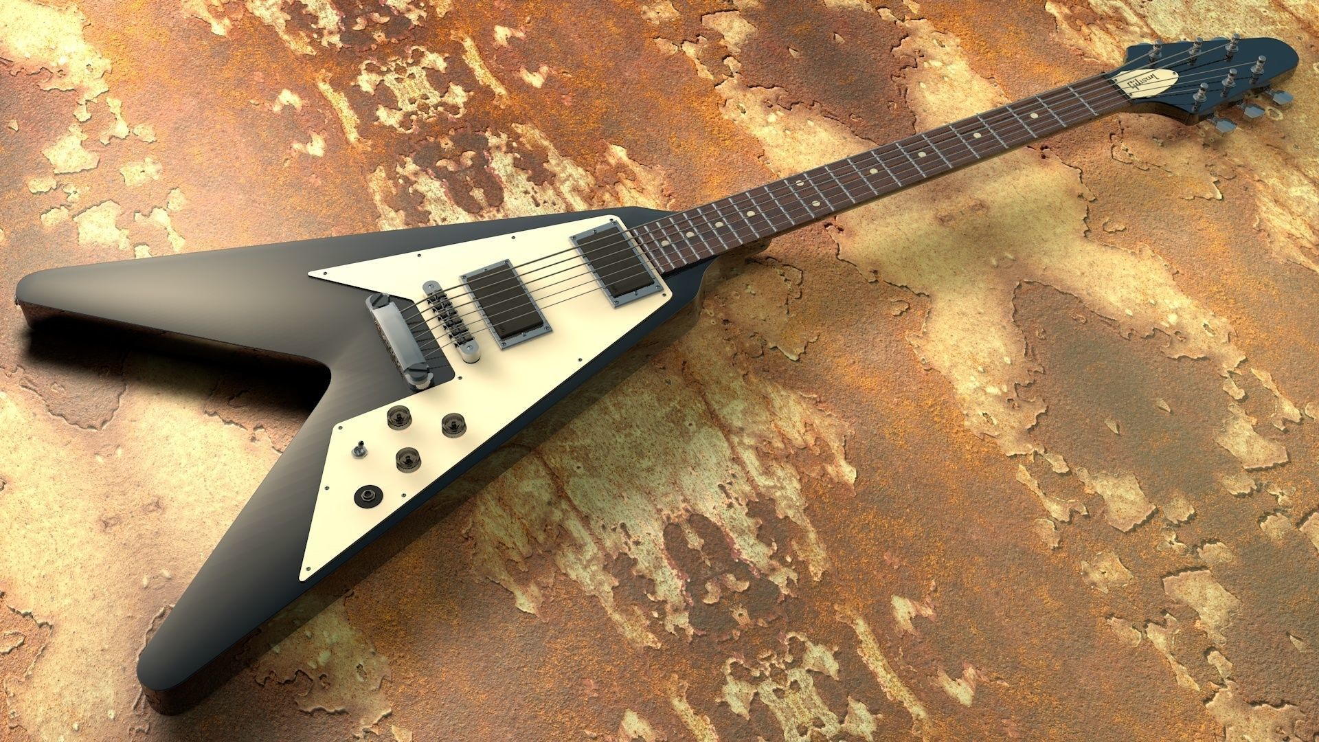 Kirk Hammett - Flying V 3D model_2