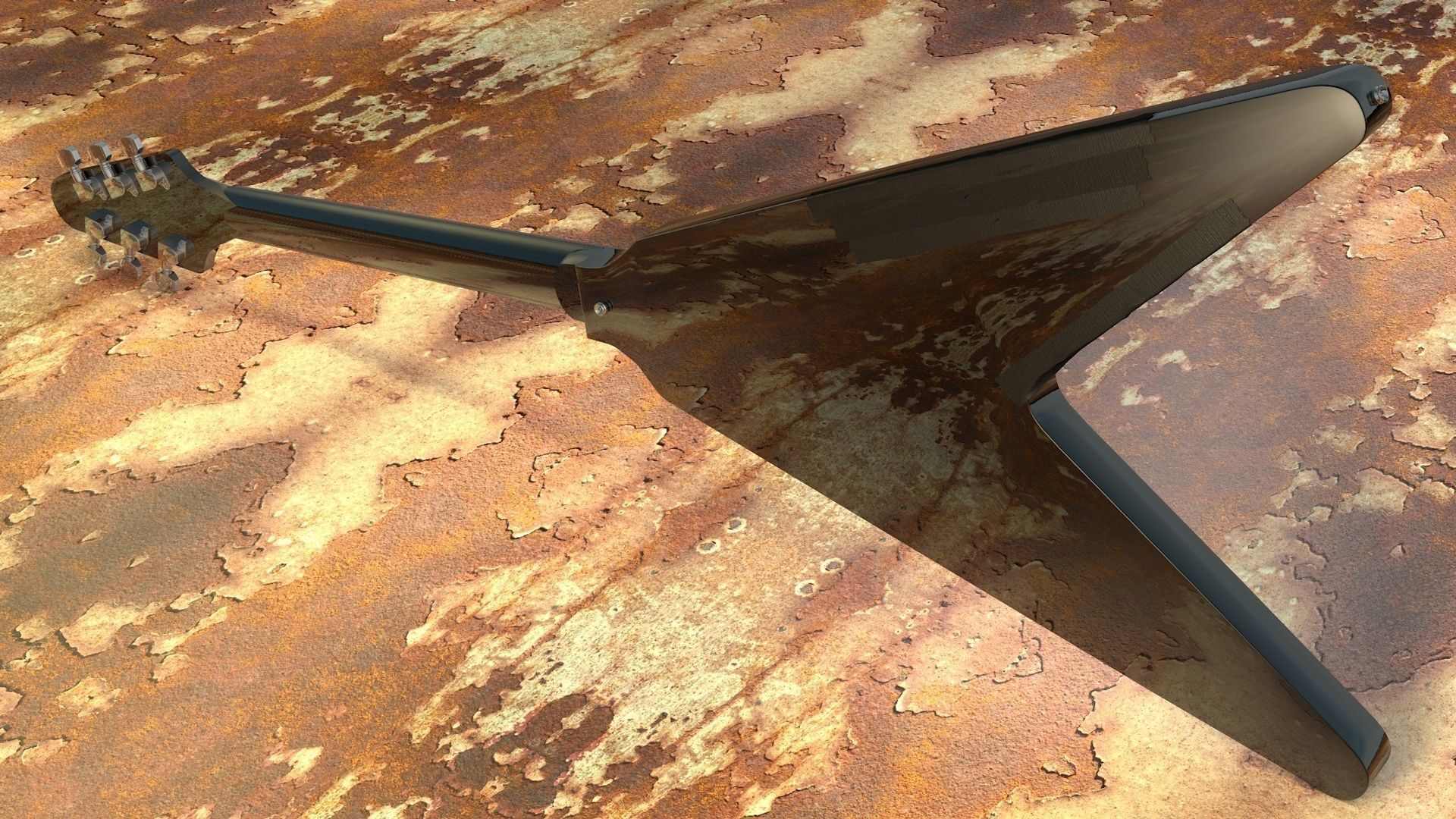 Kirk Hammett - Flying V 3D model_5