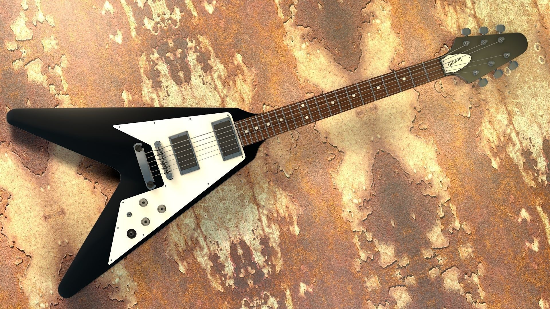 Kirk Hammett - Flying V 3D model_6