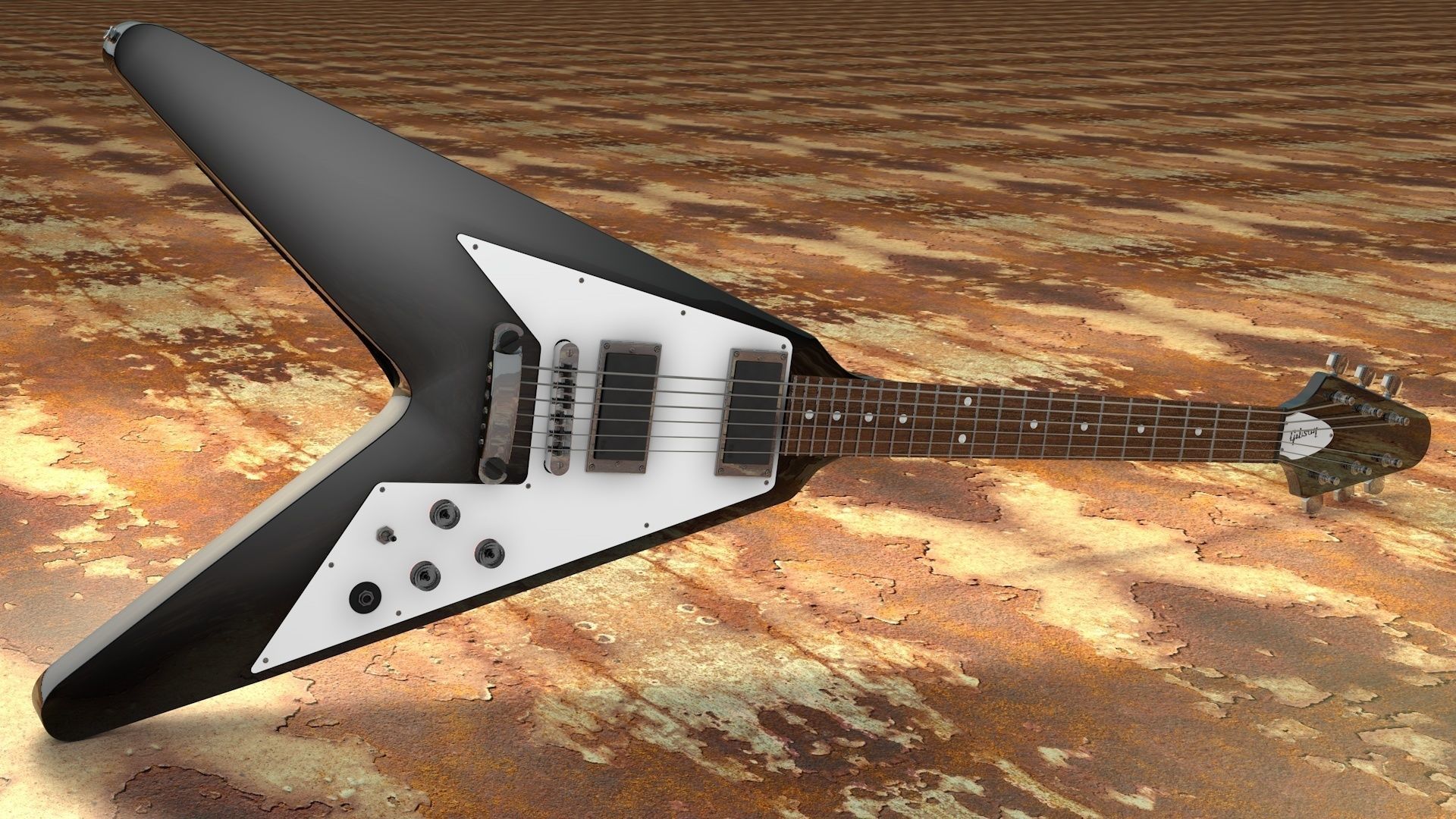 Kirk Hammett - Flying V 3D model_3