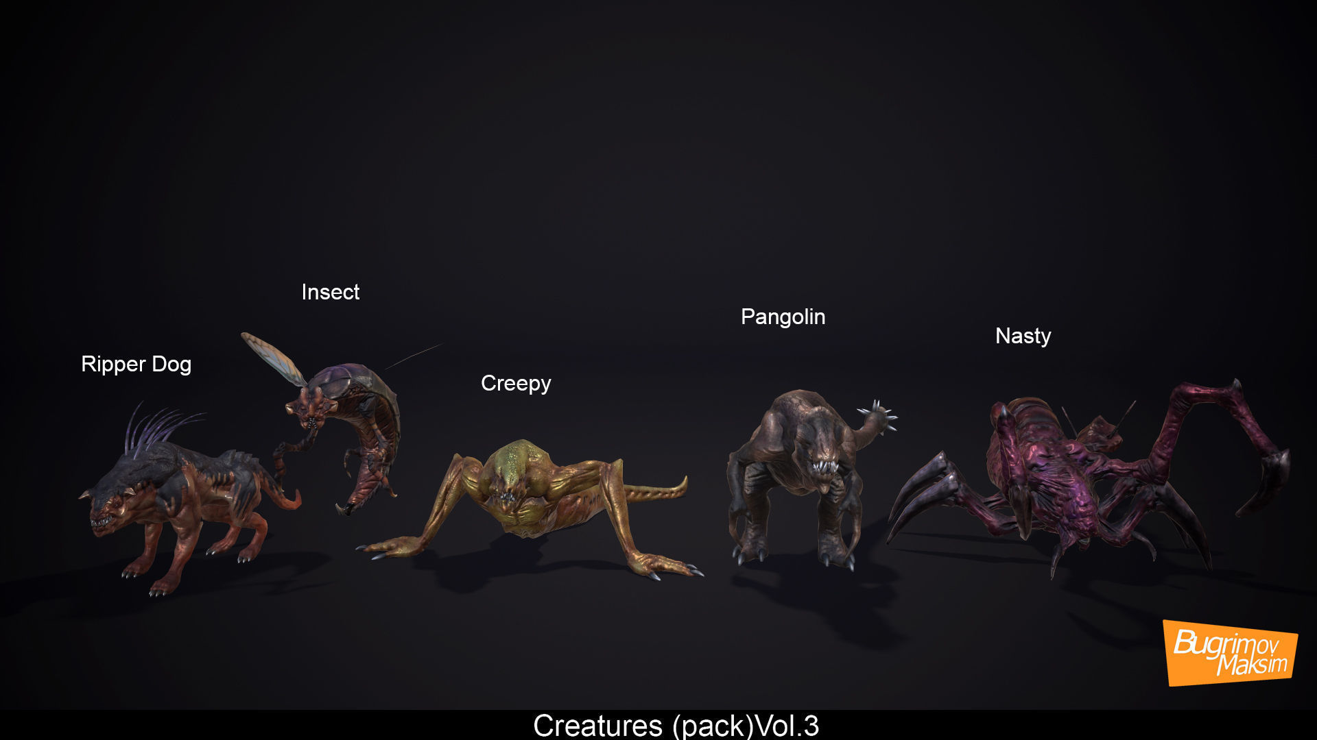 Creatures pack Vol 3  Low-poly 3D model_4