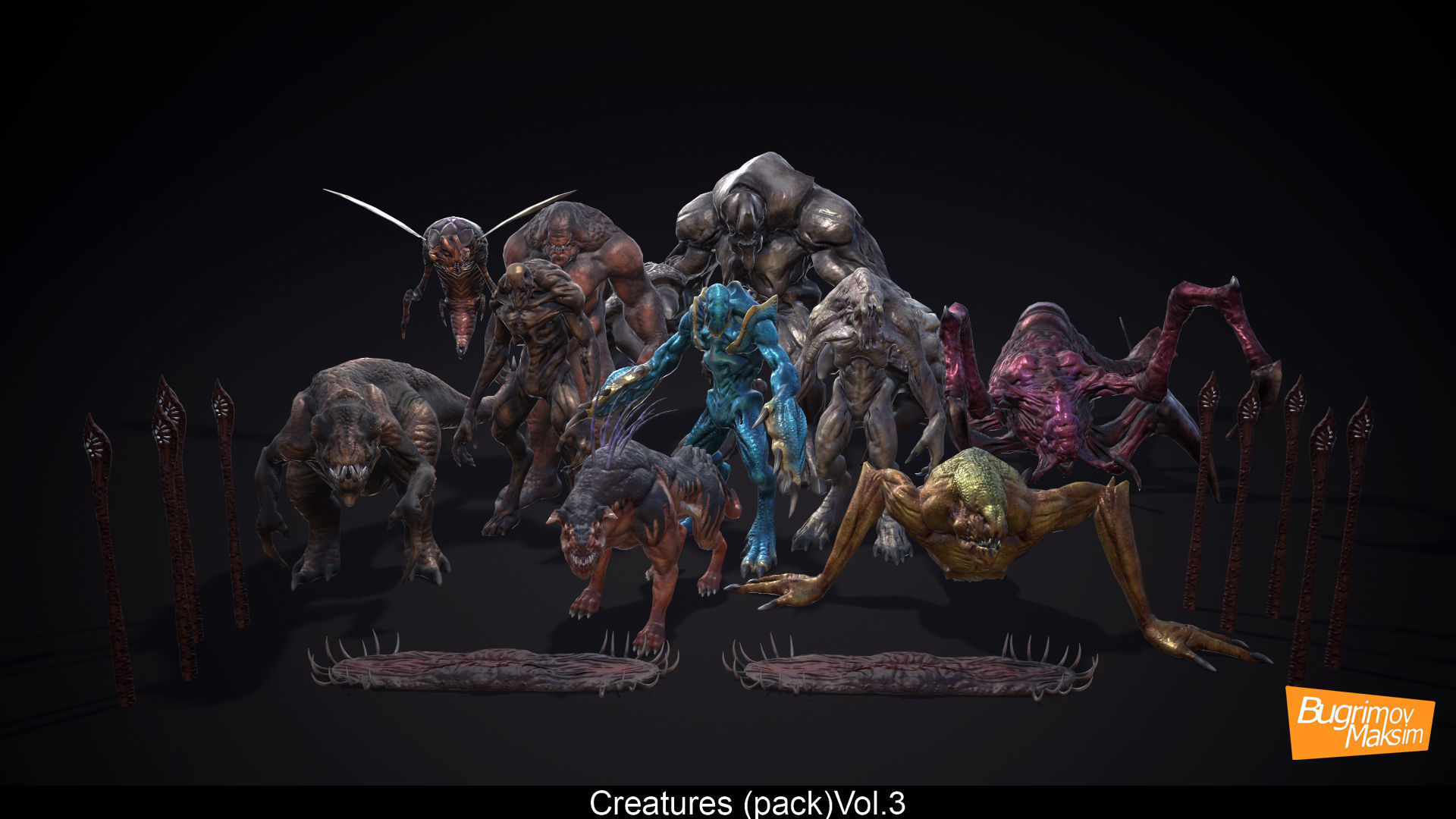 Creatures pack Vol 3  Low-poly 3D model_2
