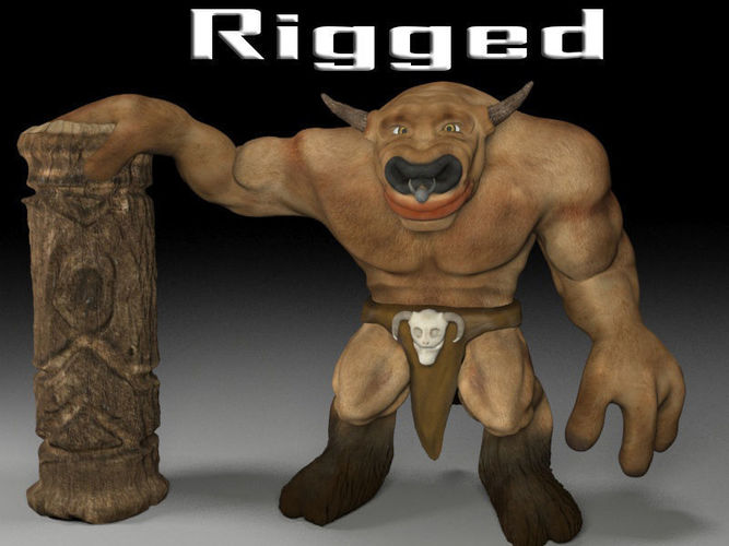 Rigged Taur character Low-poly 3D model
