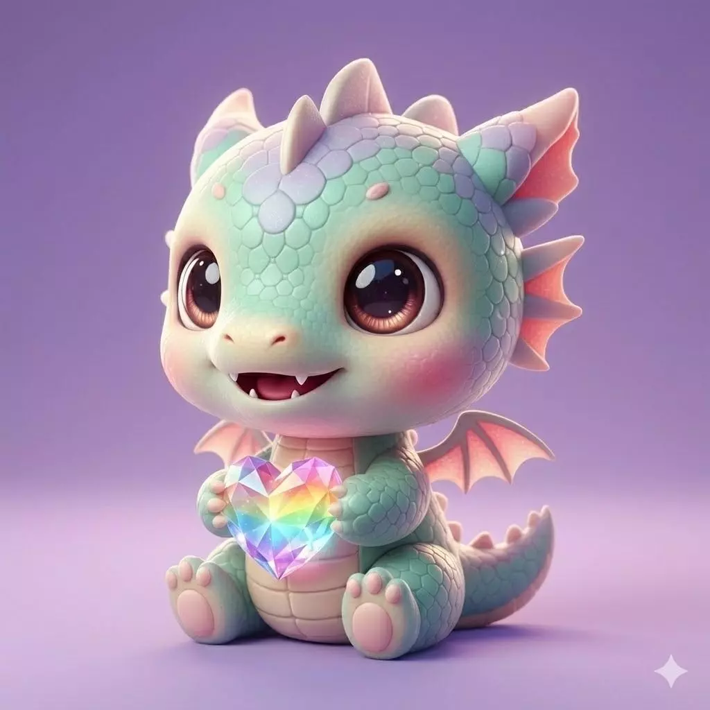Baby Dragon Guardian of the Heart Minova Originals Stl 3D print model