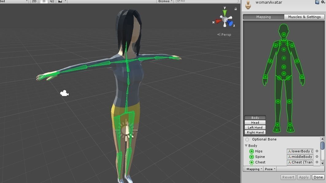 Low-poly Woman in shorts Low-poly 3D model_5