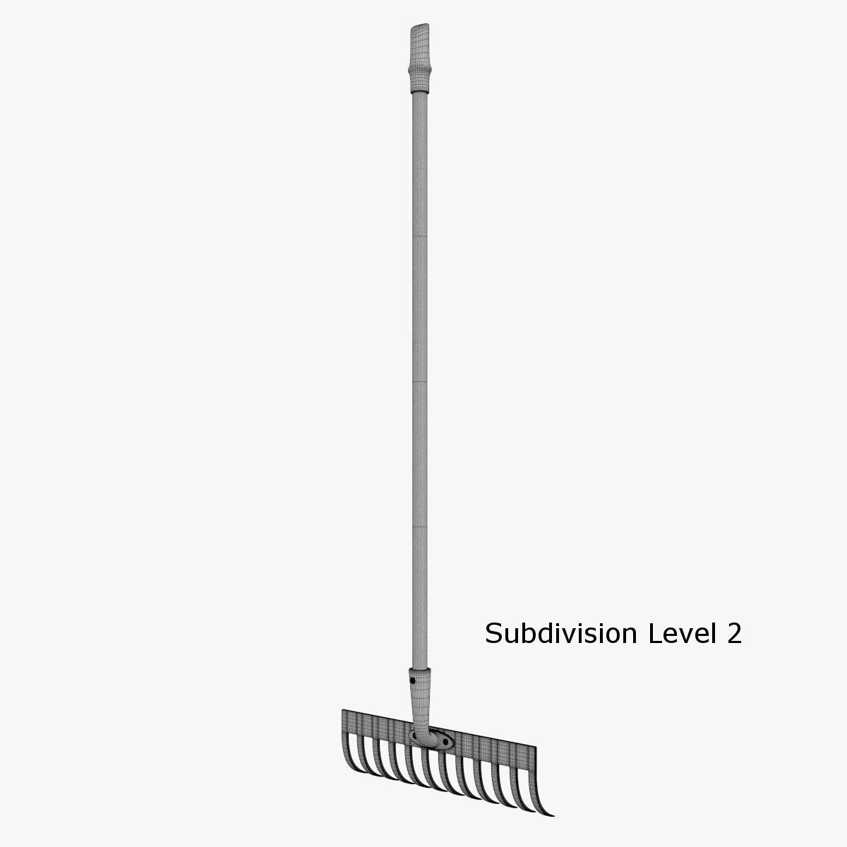 Rake 3D garden 3D model_8