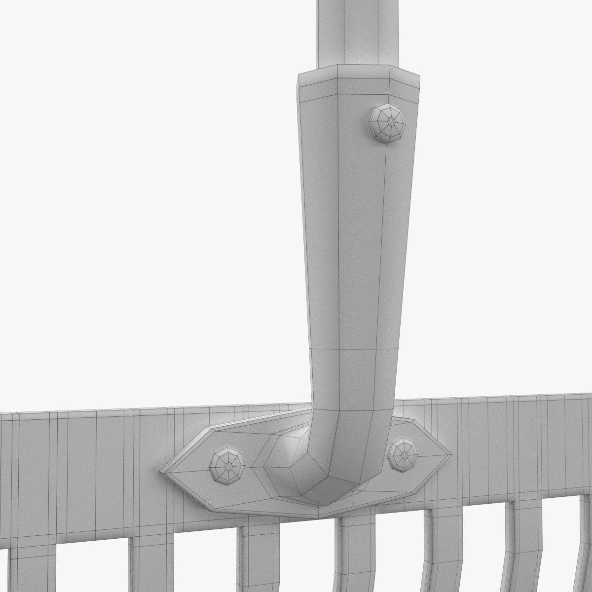 Rake 3D garden 3D model_9