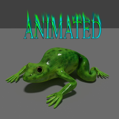 frog animaton 3d model 