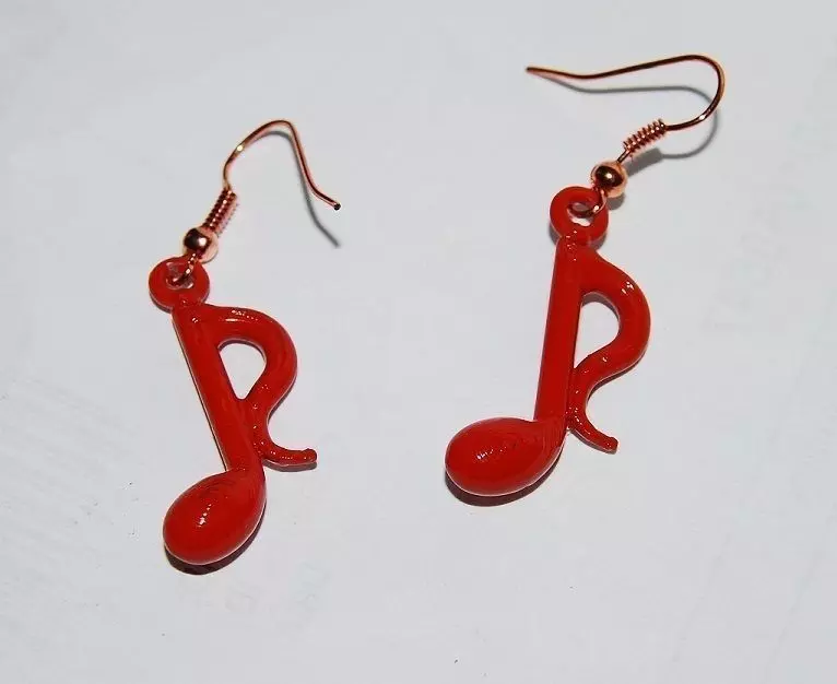 Castable Note-Earrings 3D print model