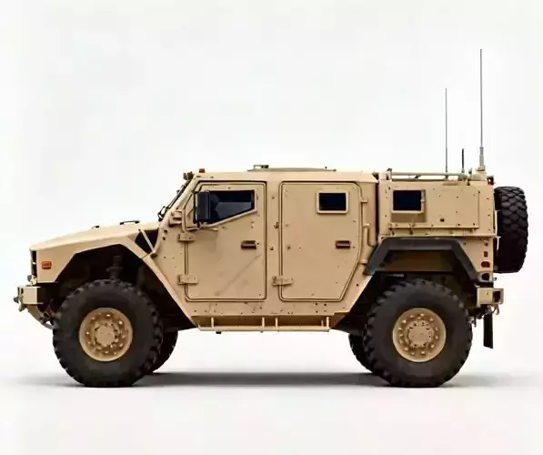 Military MRAP Mine-Resistant Vehicle 3D Model