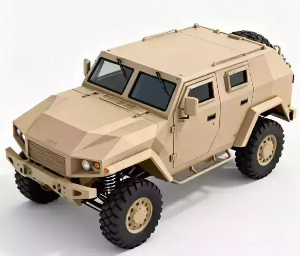 Modern 4x4 Light Tactical Vehicle 3D Model