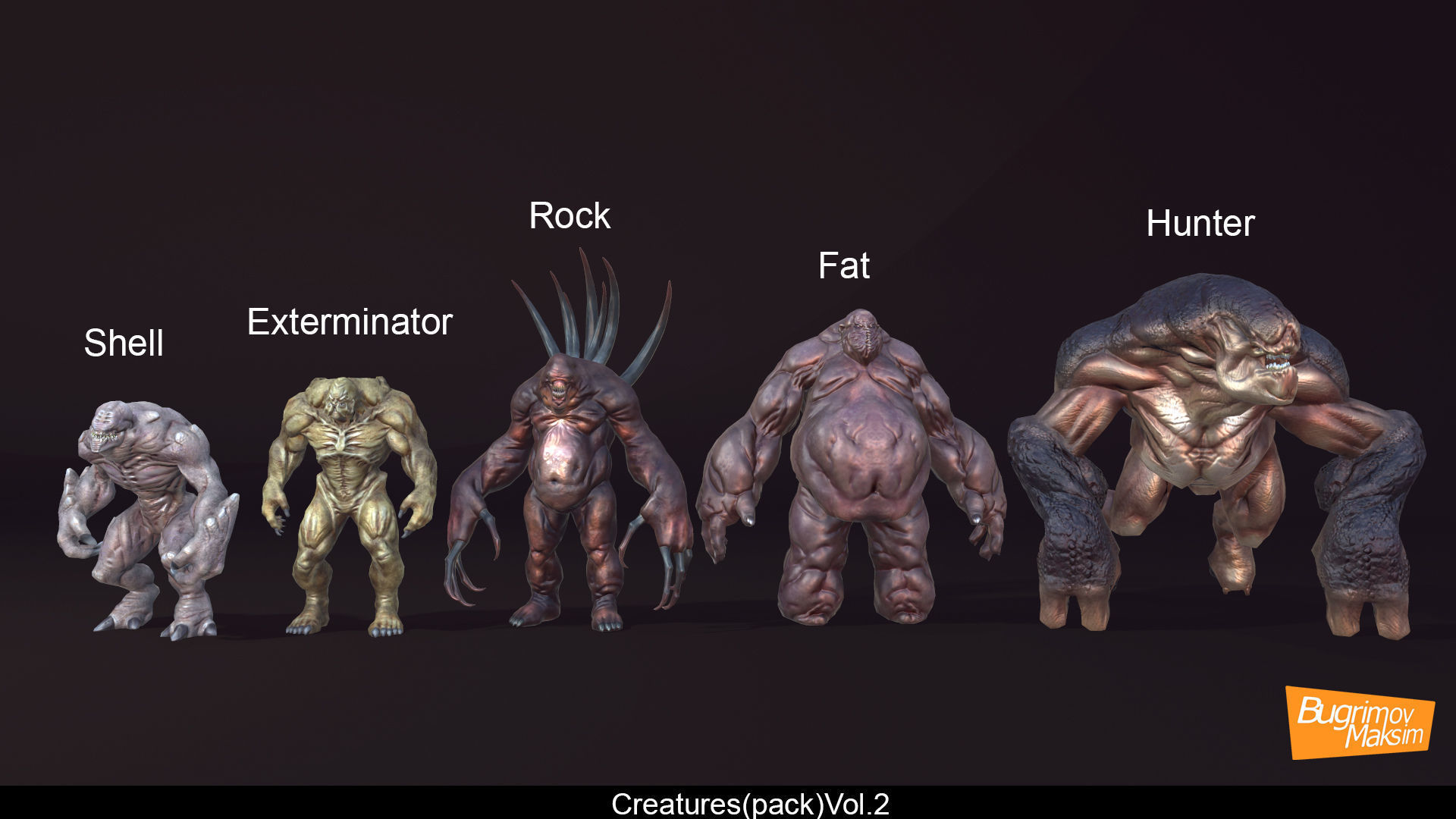 Creatures MegaPack Low-poly 3D model_6