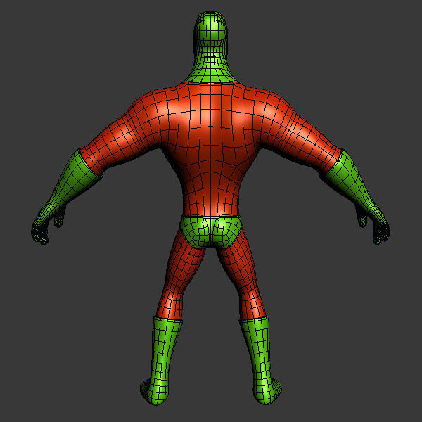 Superhero Cartoon 03 3D model_5