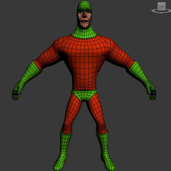 Superhero Cartoon 03 3D model_3