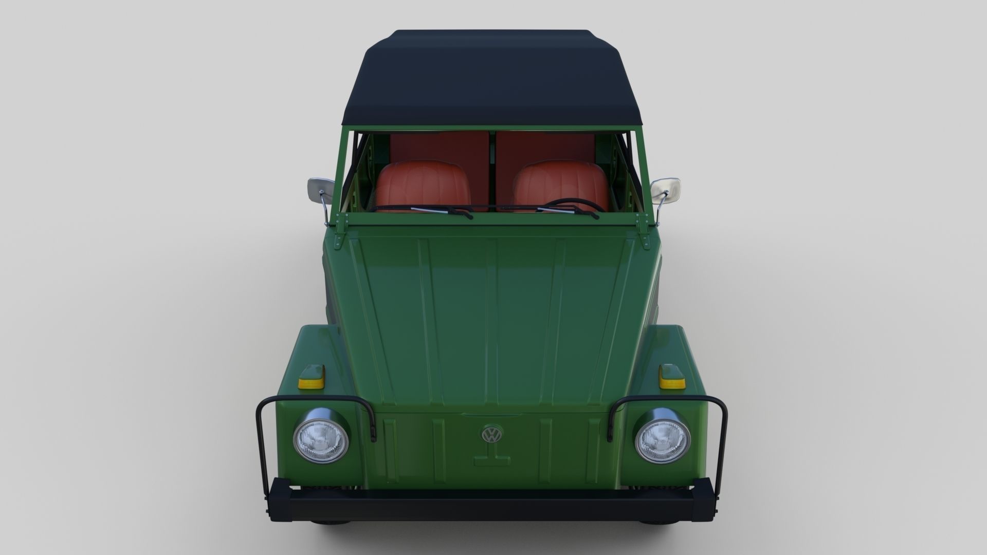 VW Type 181 with interior top up Low-poly 3D model_43
