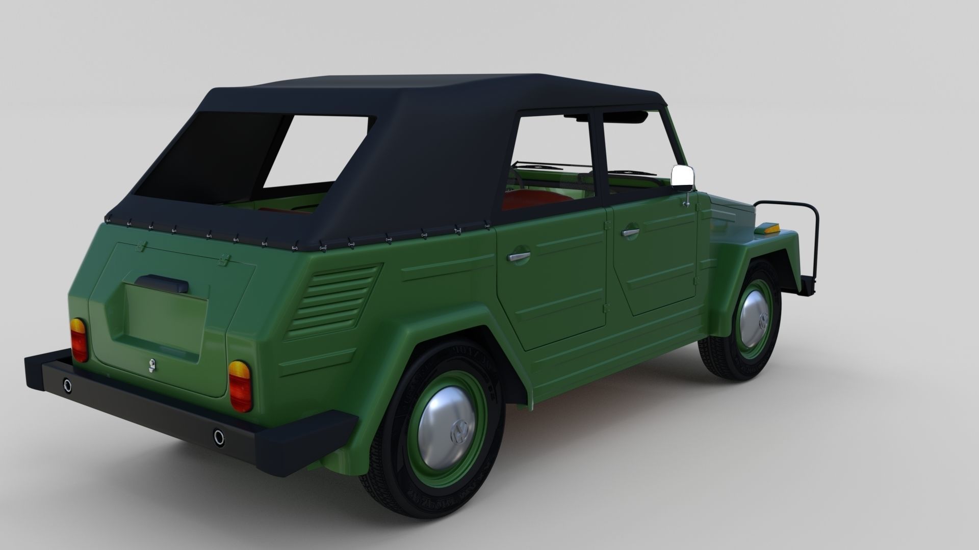 VW Type 181 with interior top up Low-poly 3D model_4