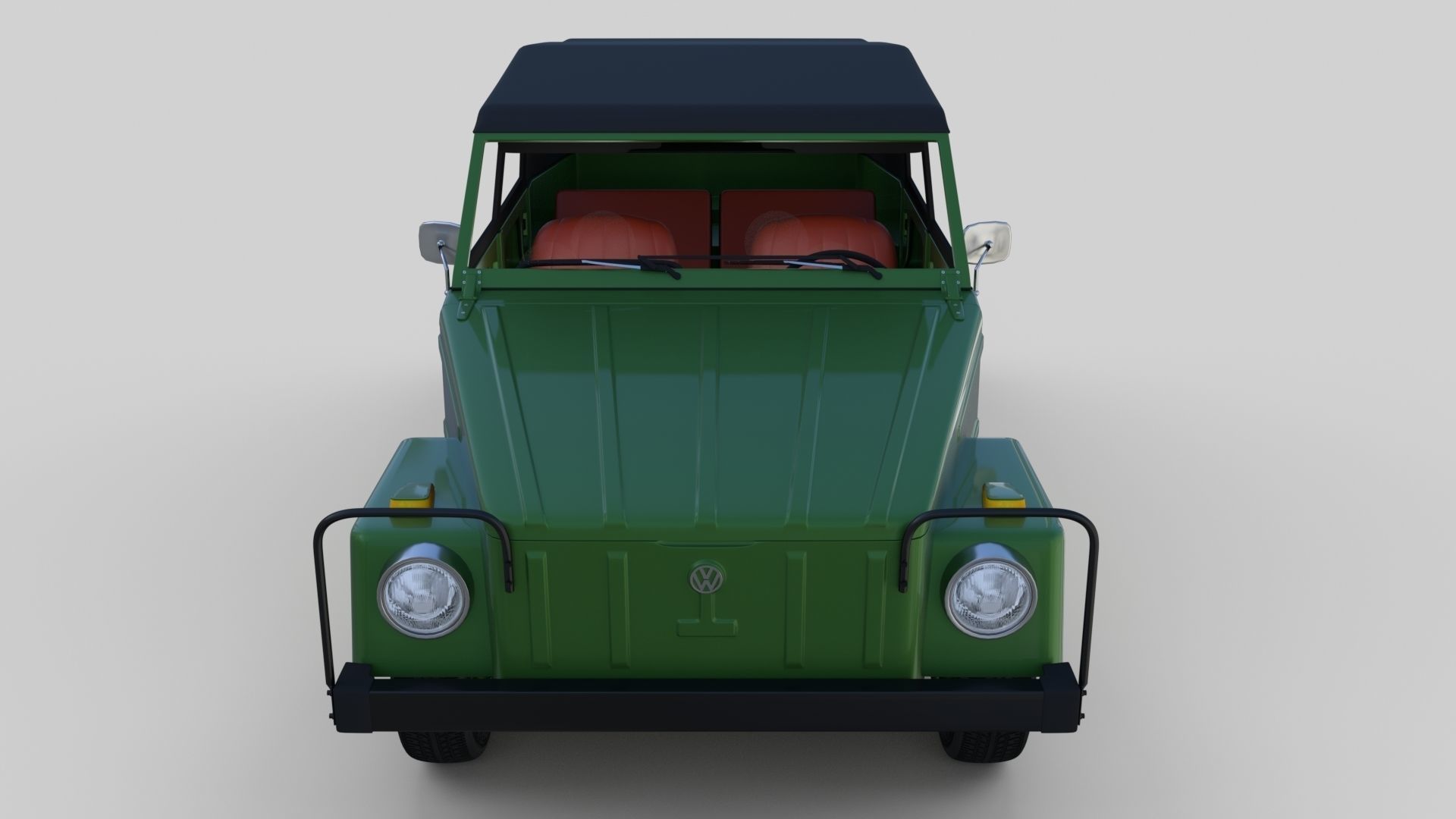 VW Type 181 with interior top up Low-poly 3D model_26