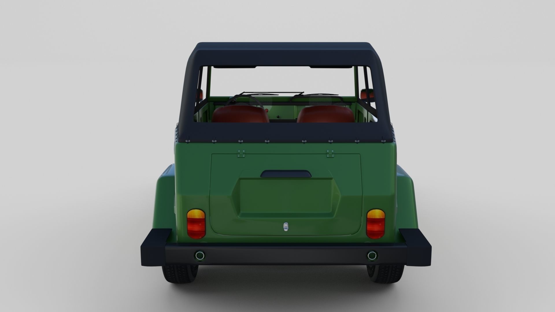 VW Type 181 with interior top up Low-poly 3D model_5