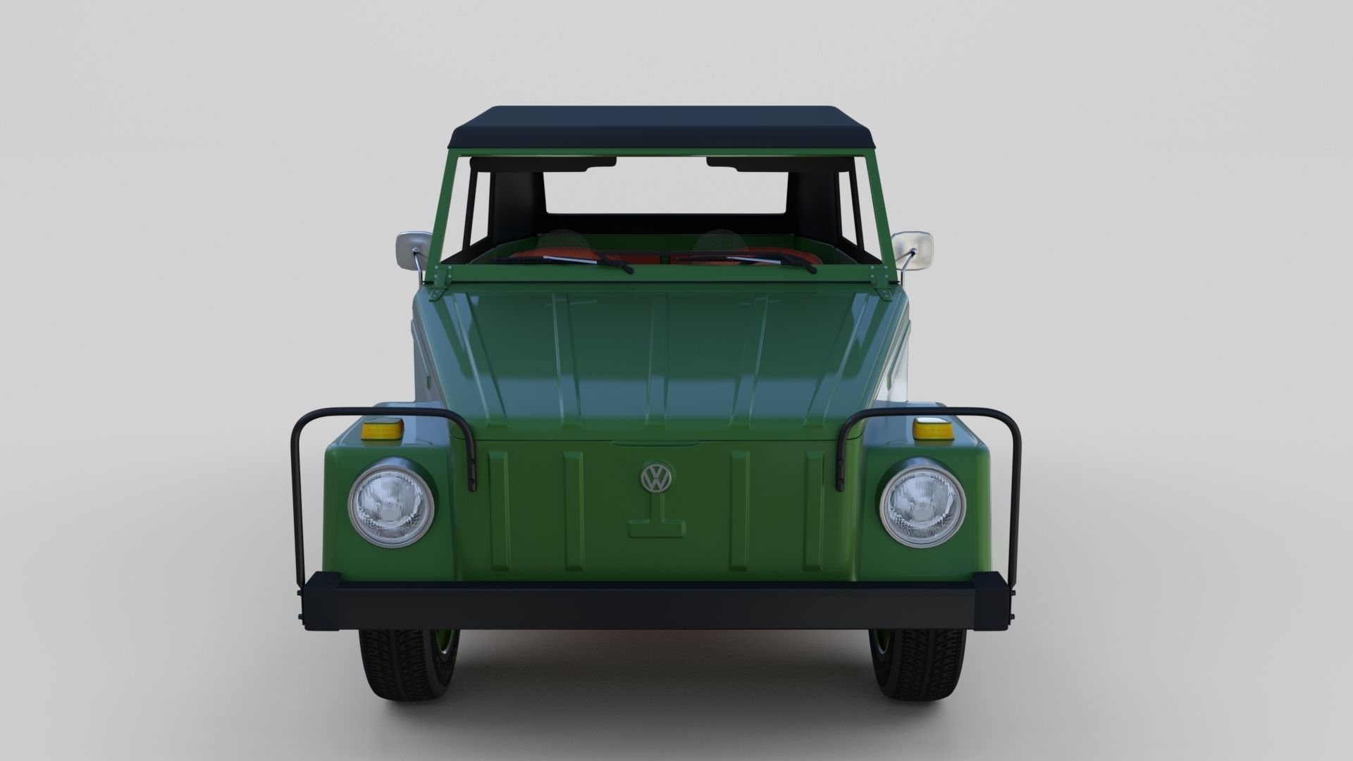 VW Type 181 with interior top up Low-poly 3D model_1