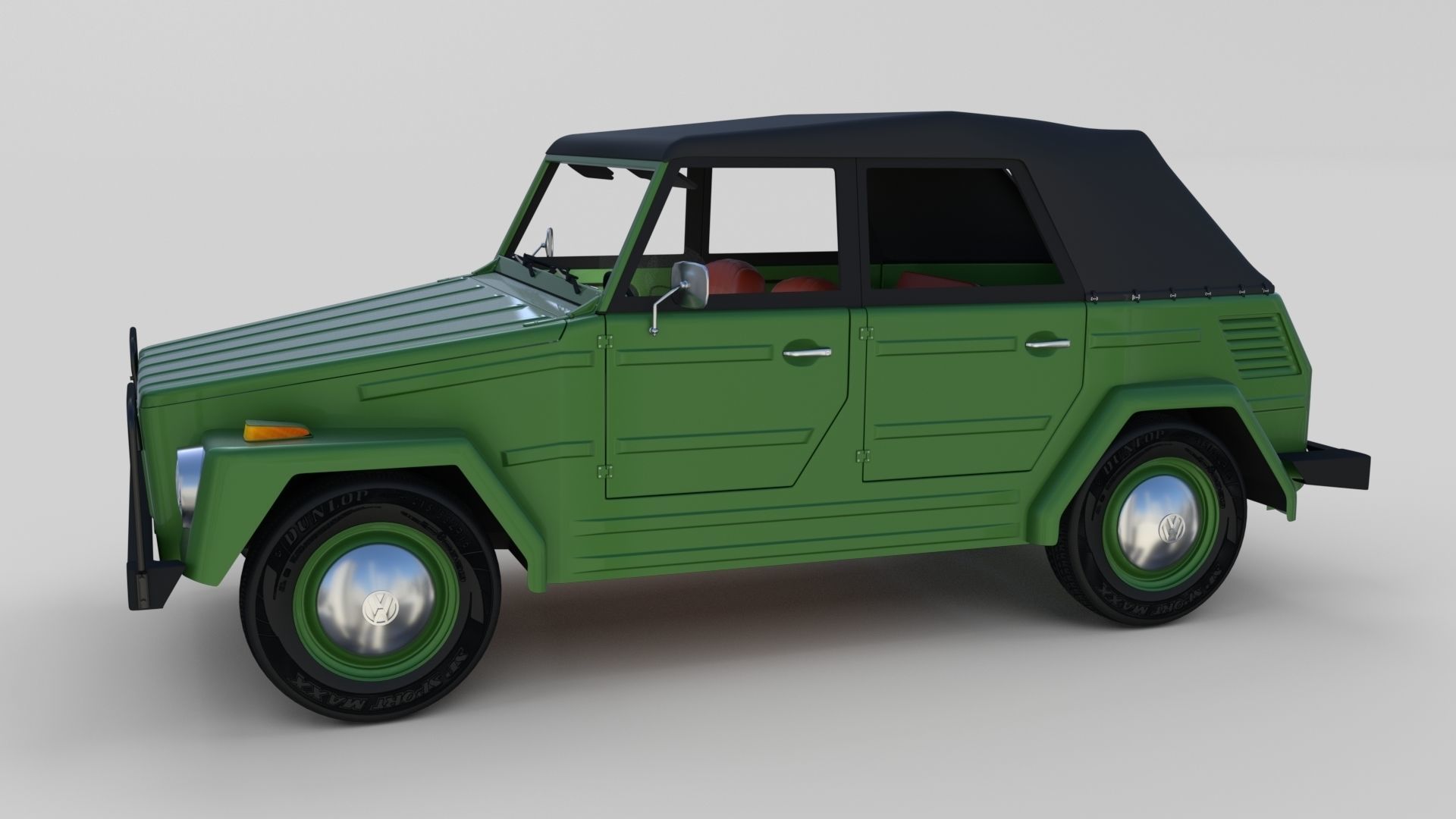 VW Type 181 with interior top up Low-poly 3D model_3
