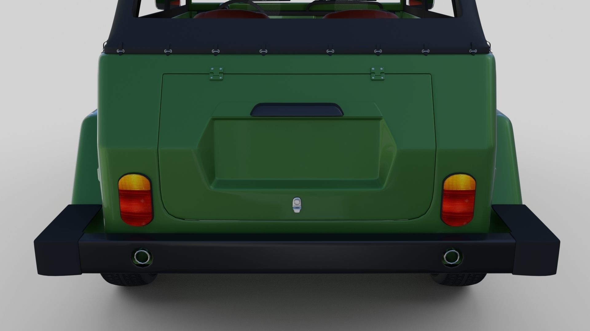 VW Type 181 with interior top up Low-poly 3D model_27