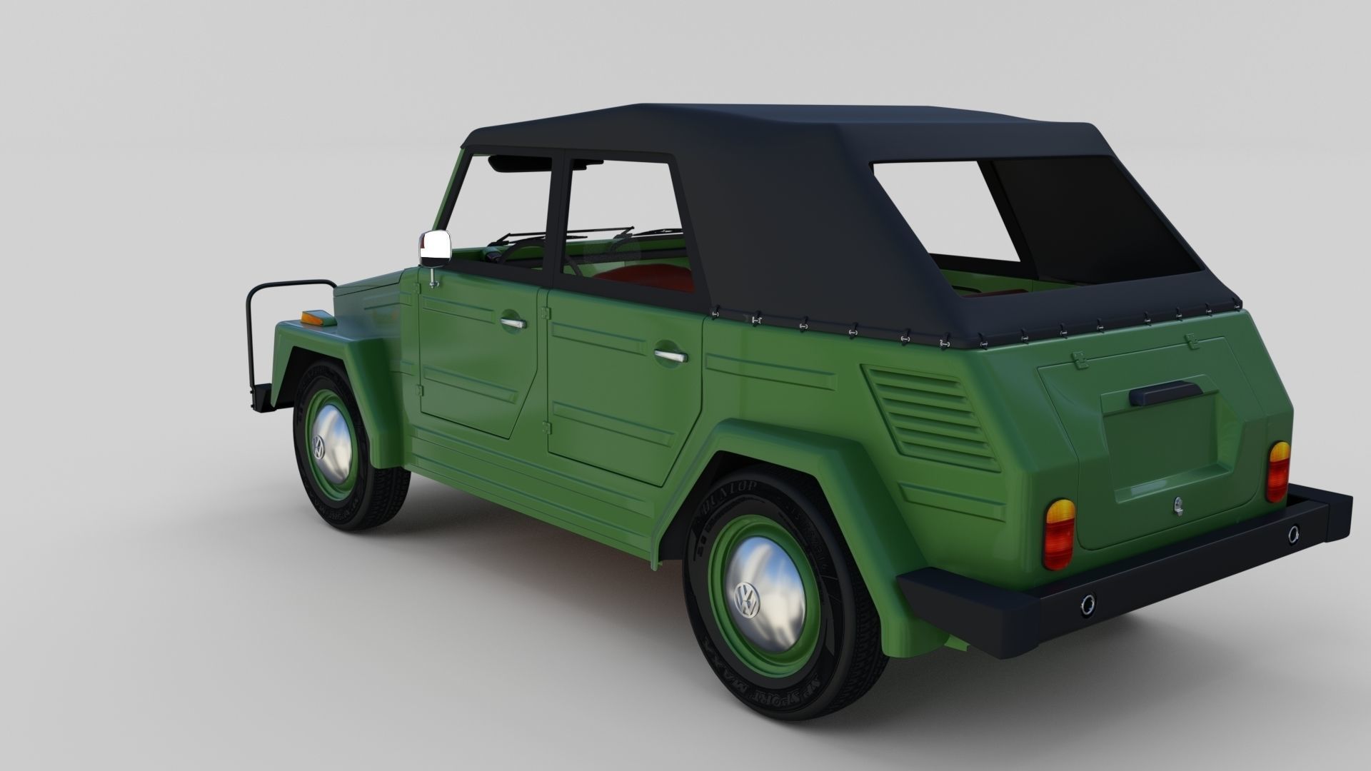 VW Type 181 with interior top up Low-poly 3D model_6