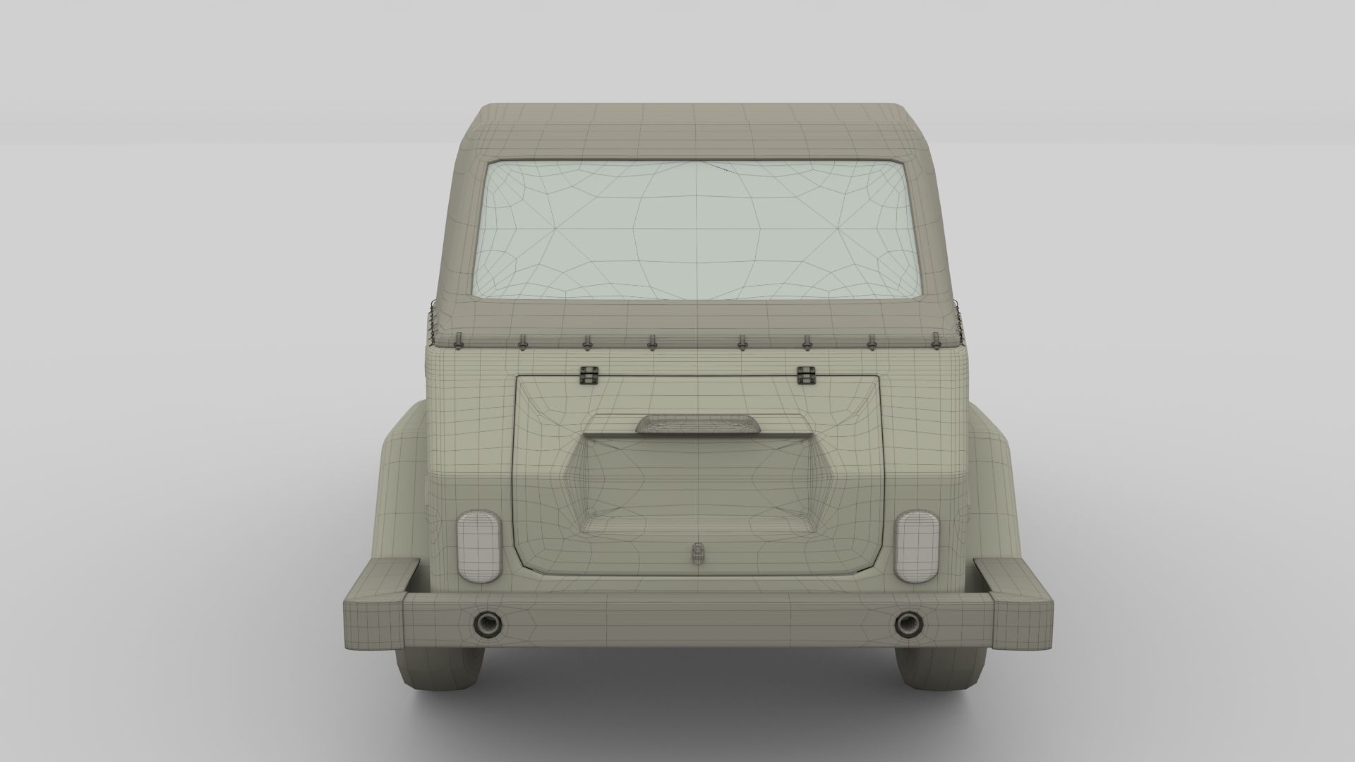 VW Type 181 with interior top up Low-poly 3D model_18