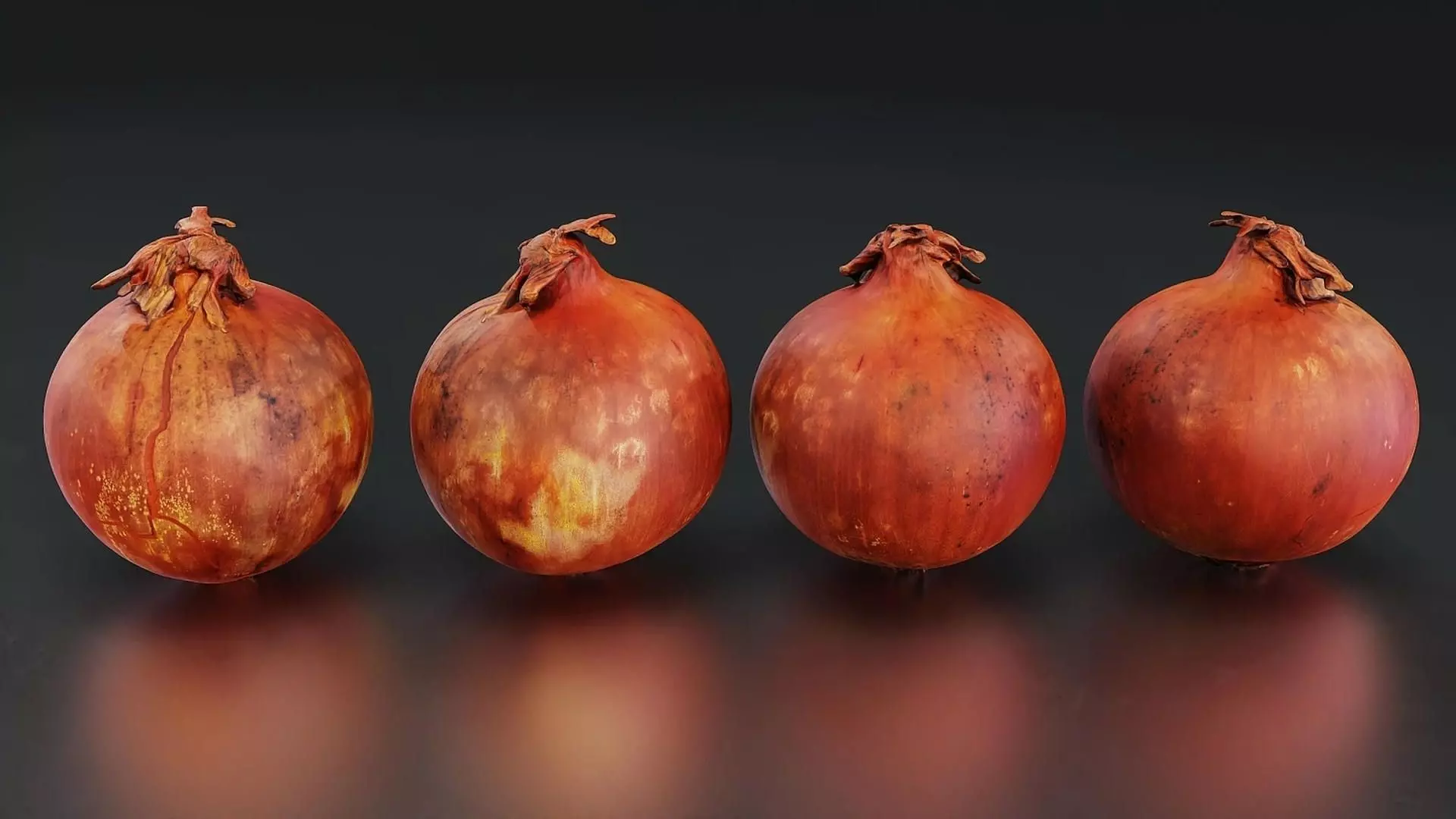 Pomegranate 3D Model Set Low-poly 3D model