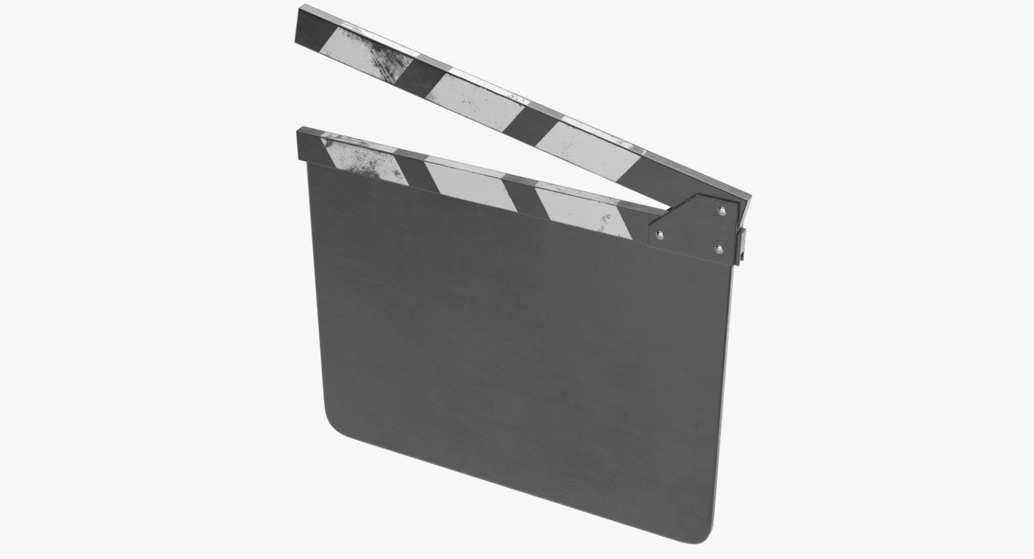 Clapperboard Textured 3D model_2