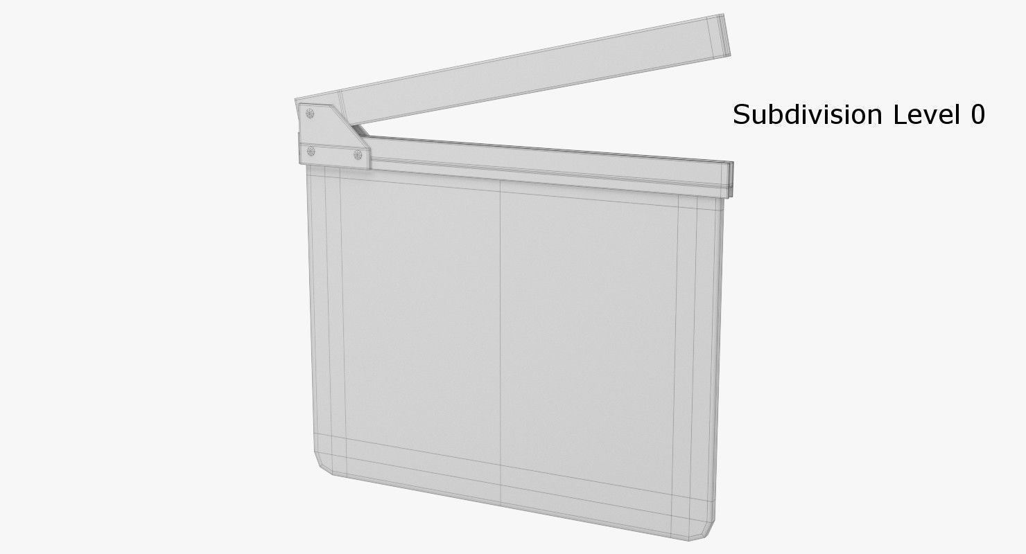 Clapperboard Textured 3D model_5