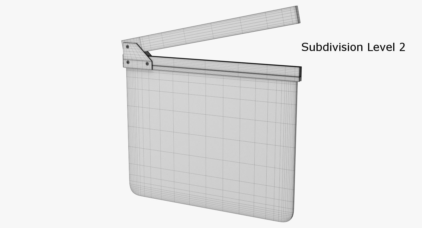 Clapperboard Textured 3D model_7