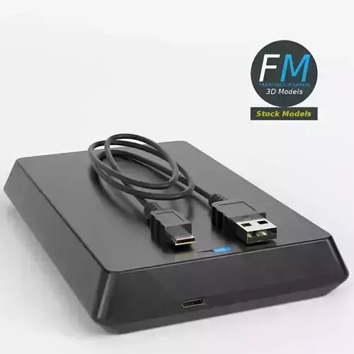 External hard disk with cable