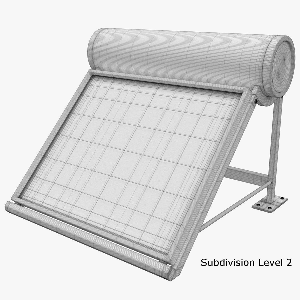 Solar Heater 2 3D model_9