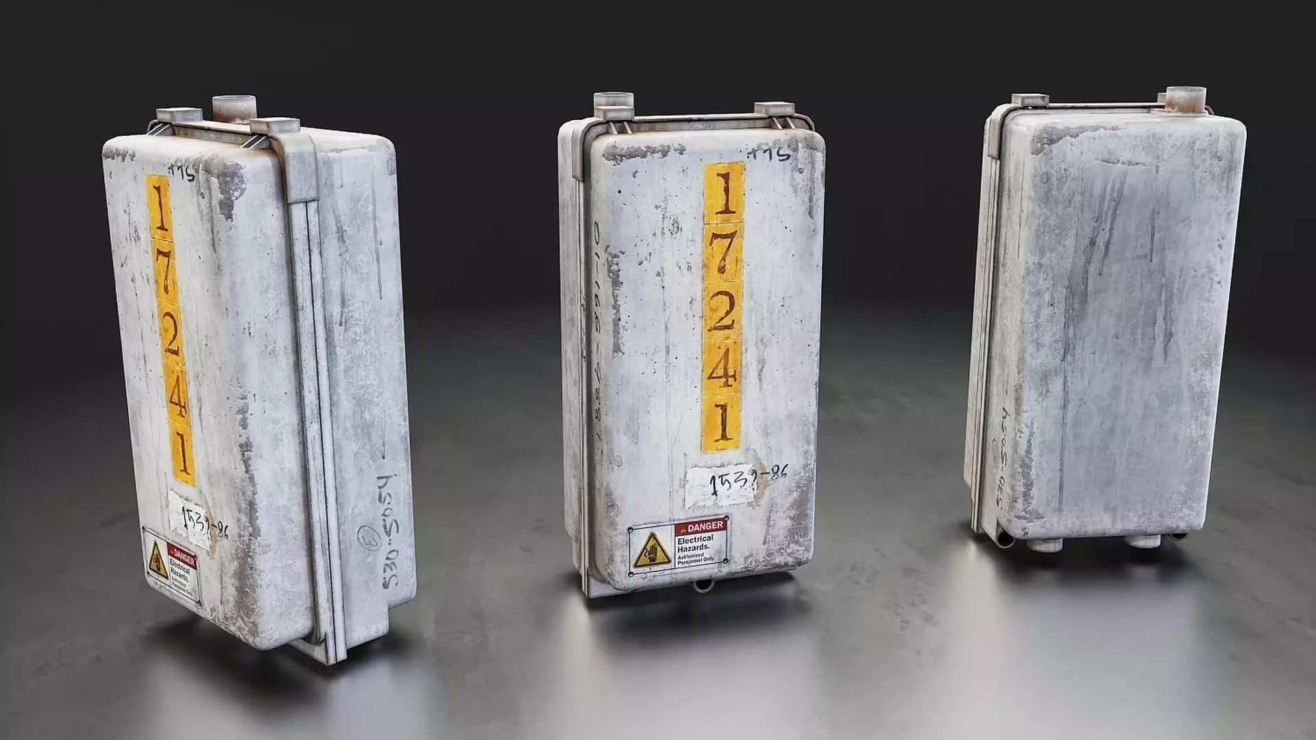 Industrial Electrical Junction Box Low-poly 3D model