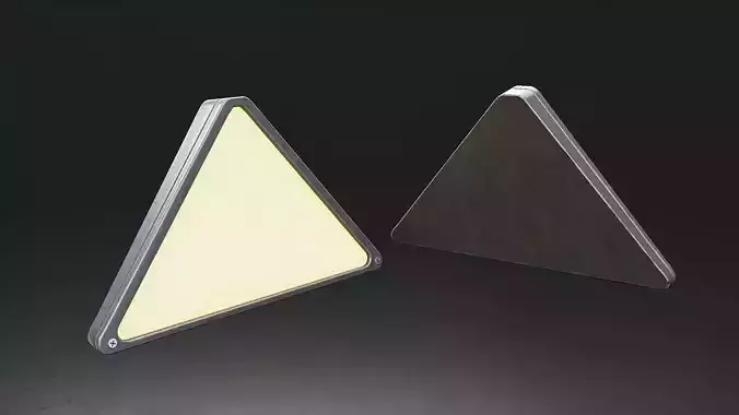 Triangular LED Wall Light Low-poly 3D model
