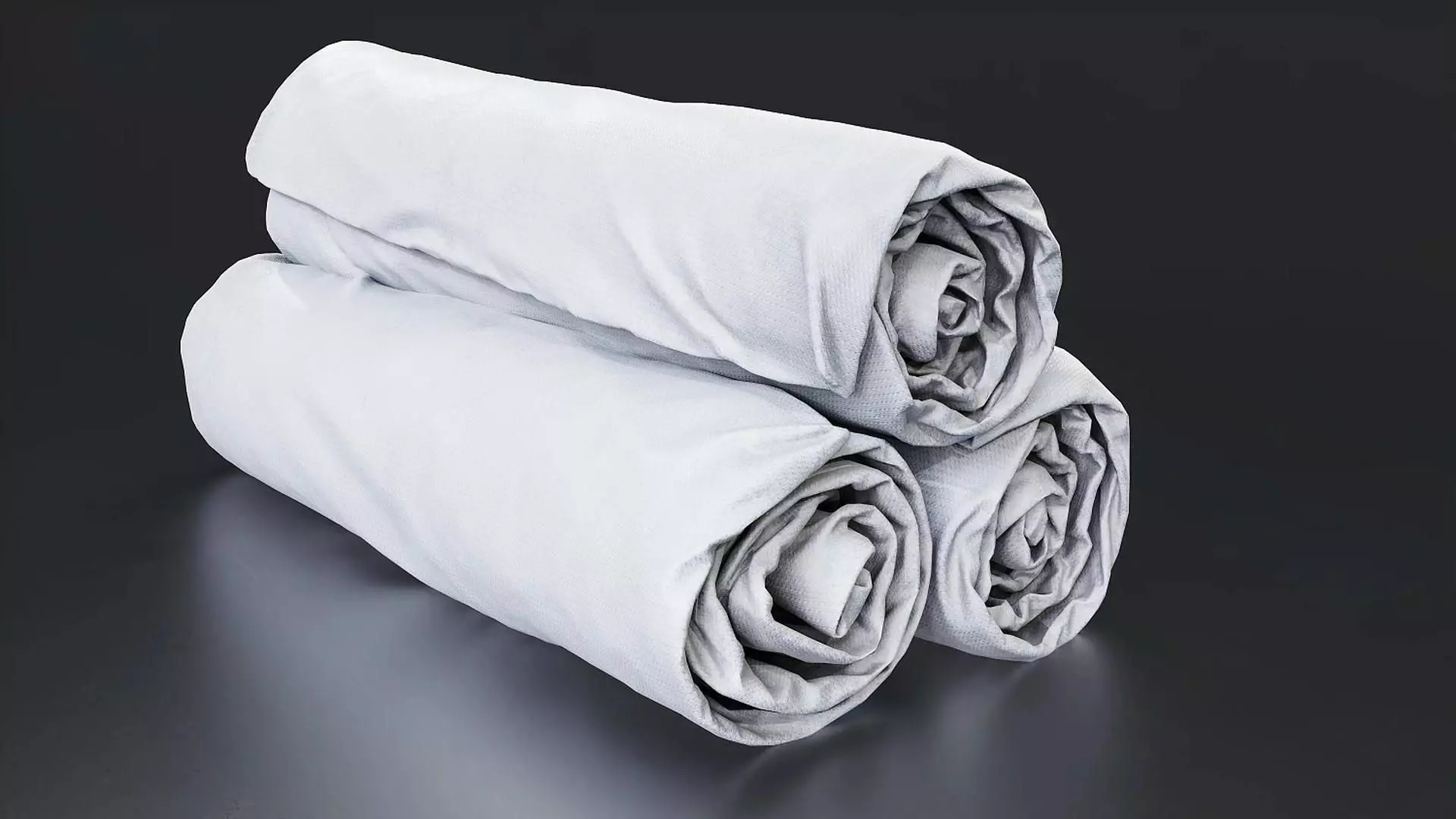 Rolled Blanket Set Low-poly 3D model