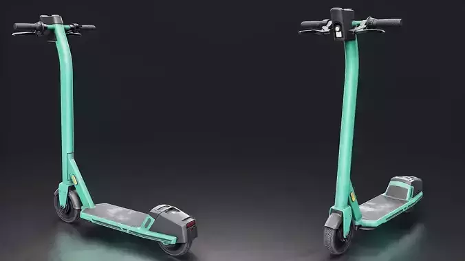 Electric Scooter 3D Model Low-poly 3D model