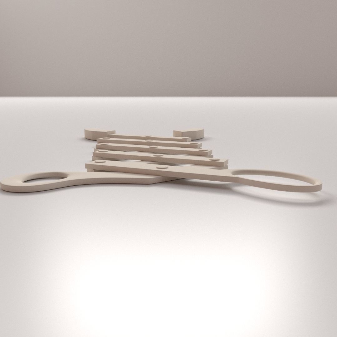 Scissor Extension Arm 3D model_2