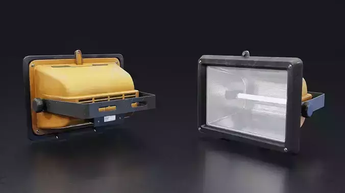 Industrial Floodlight 3D Model Low-poly 3D model