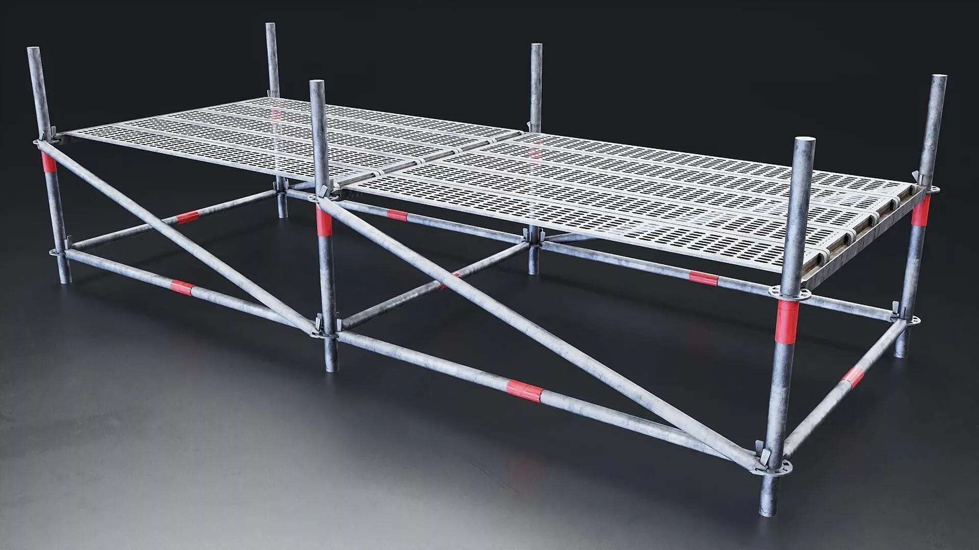 Metal Scaffolding Platform Low-poly 3D model