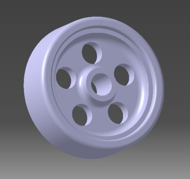 Wheel with holes 3D print model_1