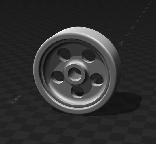 Wheel with holes 3D print model