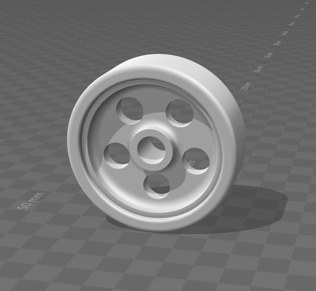 Wheel with holes 3D print model_0