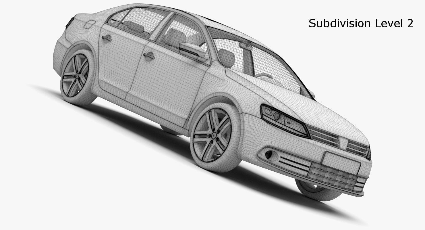 Generic Sedan 2 3D model_15
