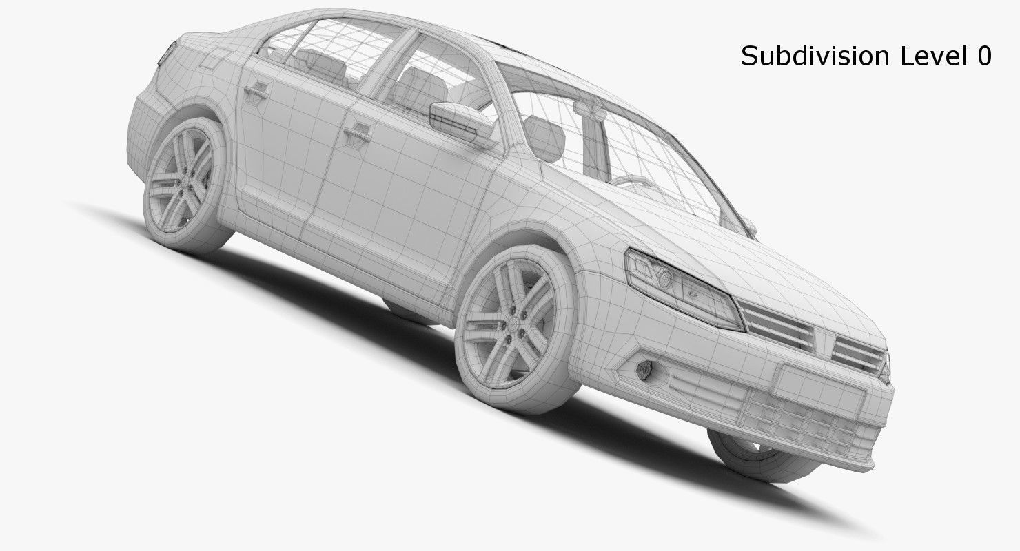 Generic Sedan 2 3D model_13