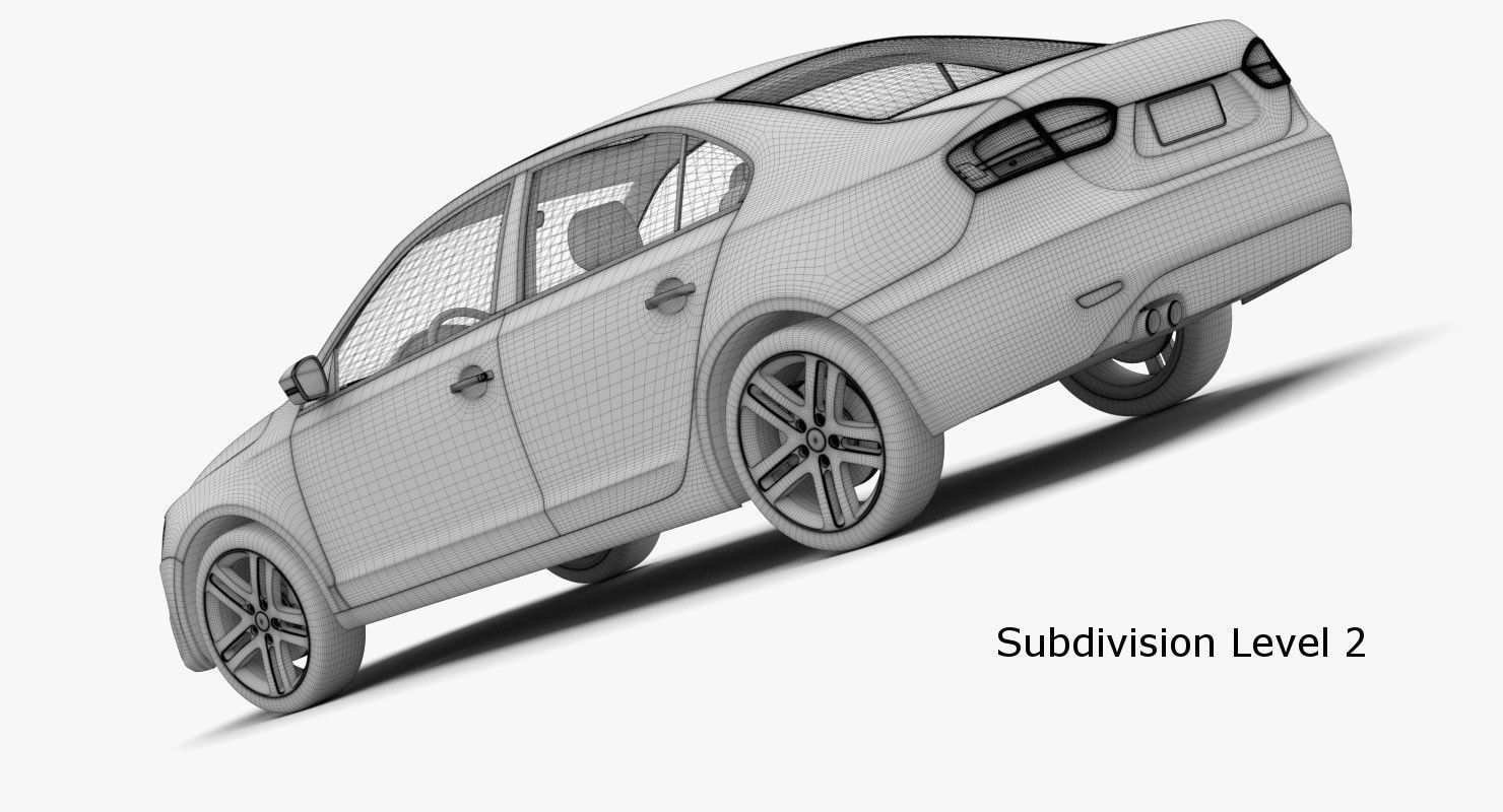 Generic Sedan 2 3D model_18